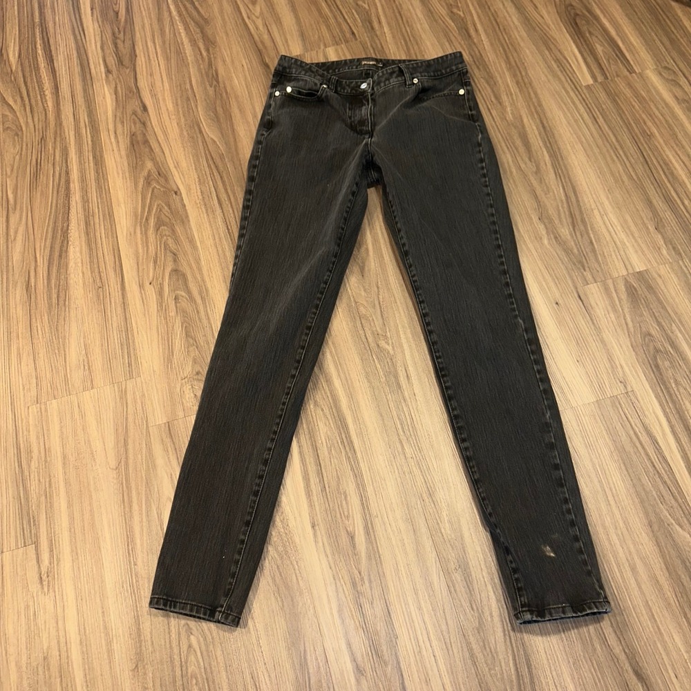 J. McLaughlin black Wash Denim Jeans Size 4 Skinny Casual Everyday